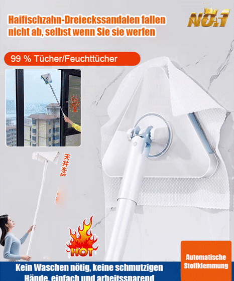 Automatischer Wischmopp, der die Hände sauber hält.