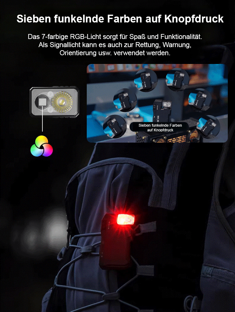 【Spezielle Beleuchtungsausrüstung】Magnetische tragbare Mini-Taschenlampe