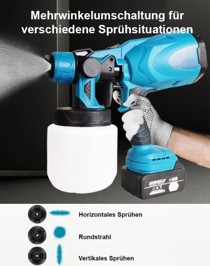【Verabschieden Sie sich von herkömmlichen Luftpumpen】Elektrische Farbspritzpistole mit hoher Zerstäubung und Lithiumbatterie