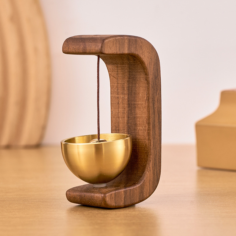 【Türklingel klingelt, Gold im Überfluss】Magnetische Walnuss-Türklingel