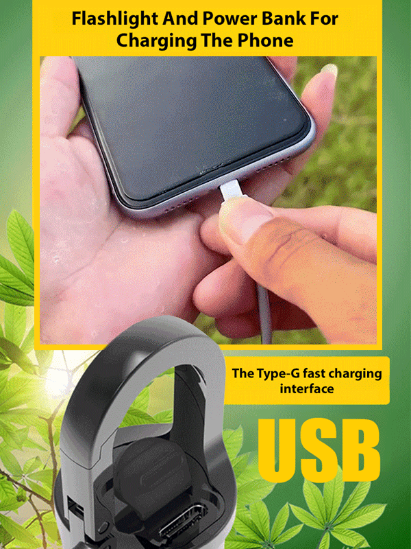 [Ultra-Bright] Keychain Flashlight [2-in-1 Bright Light & Power Bank]