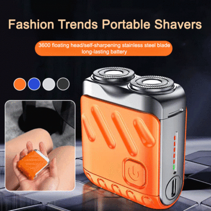 10 seconds quick shave without leaving marks. Rotary double ring electric shaver