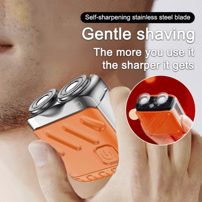 10 seconds quick shave without leaving marks. Rotary double ring electric shaver
