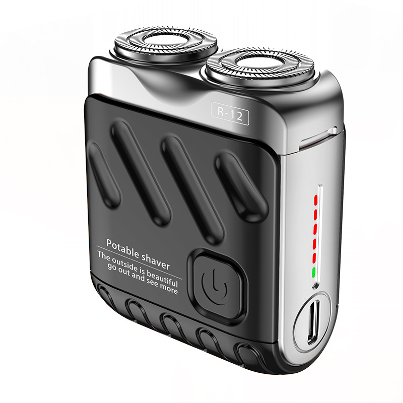 10 seconds quick shave without leaving marks. Rotary double ring electric shaver