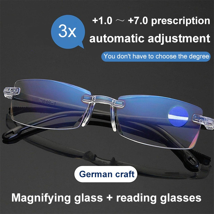 Autozoom reading glasses