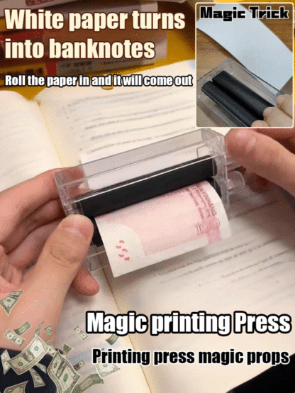 【White paper turns into money】Printing machine magic props
