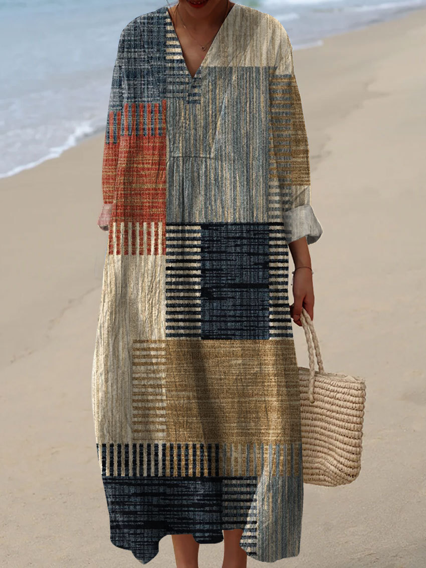 Lovie | Vintage Geometric Pattern Dress