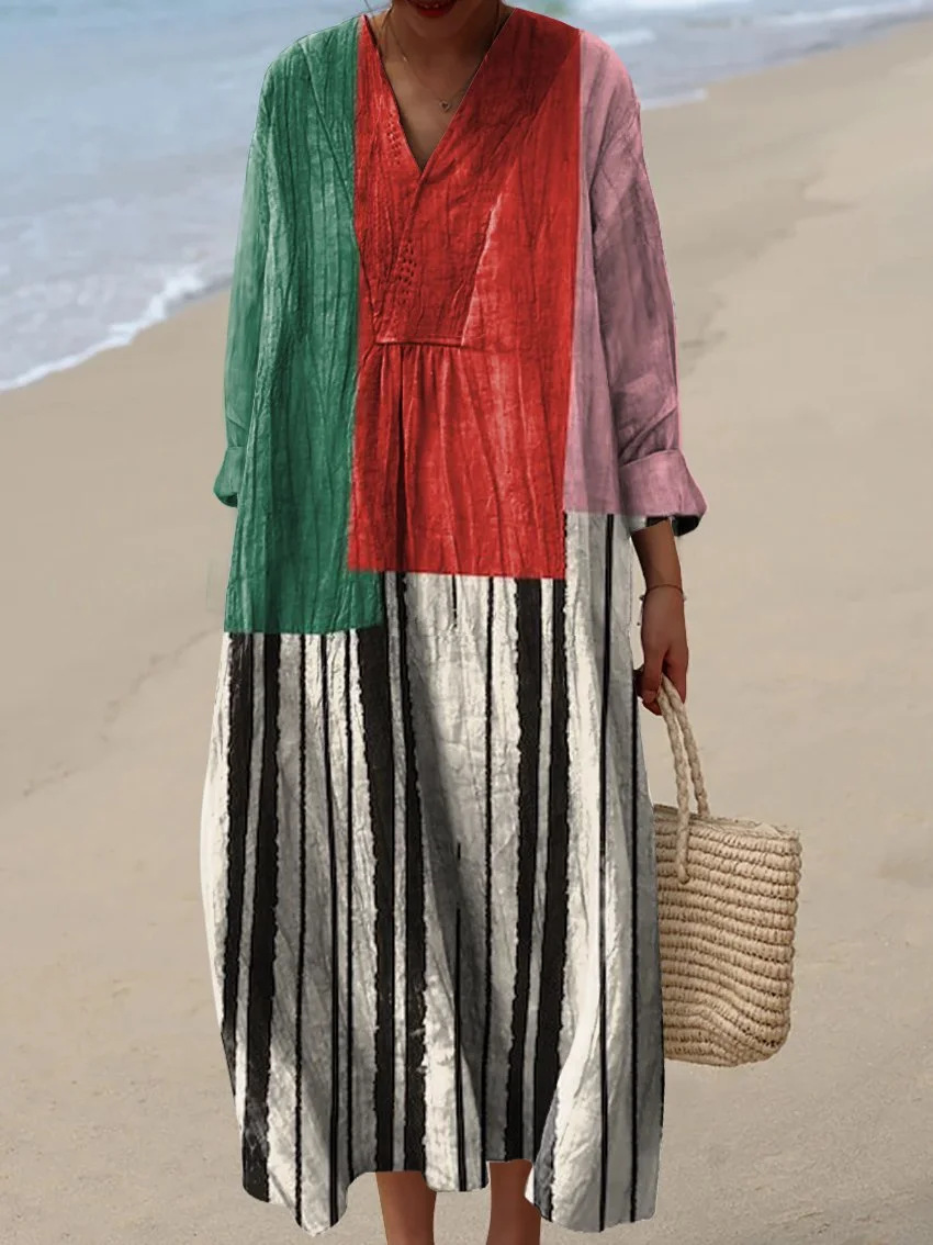 Lovie | Vintage Geometric Pattern Dress