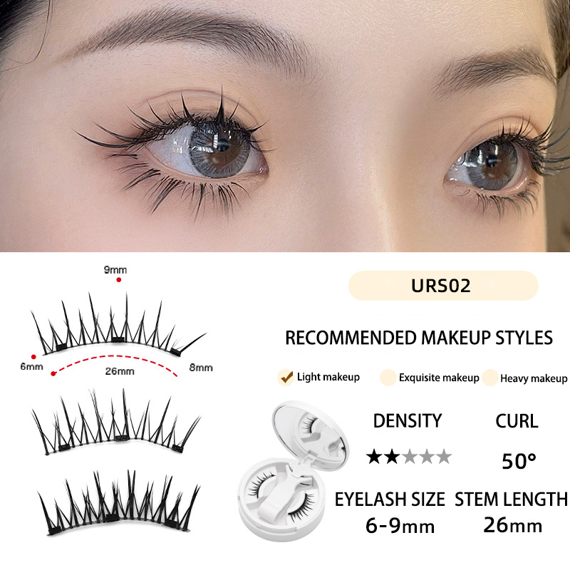 Soft Magnetic Eyelashes All-in-One Box, Reusable