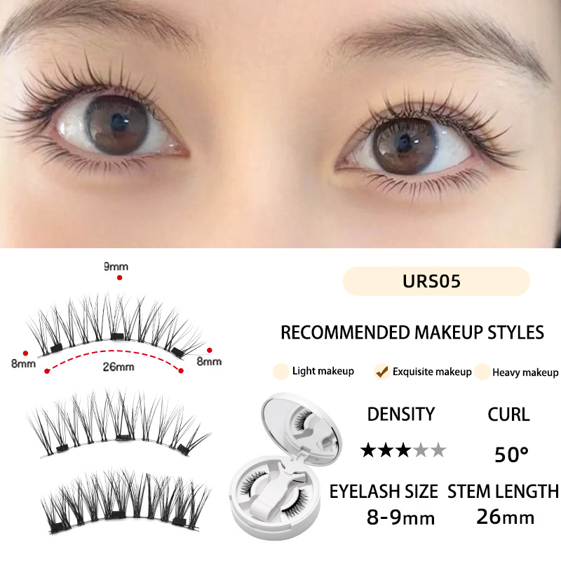 Soft Magnetic Eyelashes All-in-One Box, Reusable
