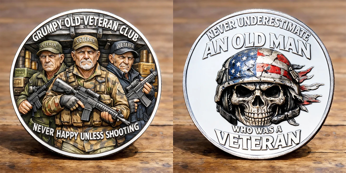 🏆Flash Sale 60% OFF - Grumpy Old Veteran Club Commemorative Coin