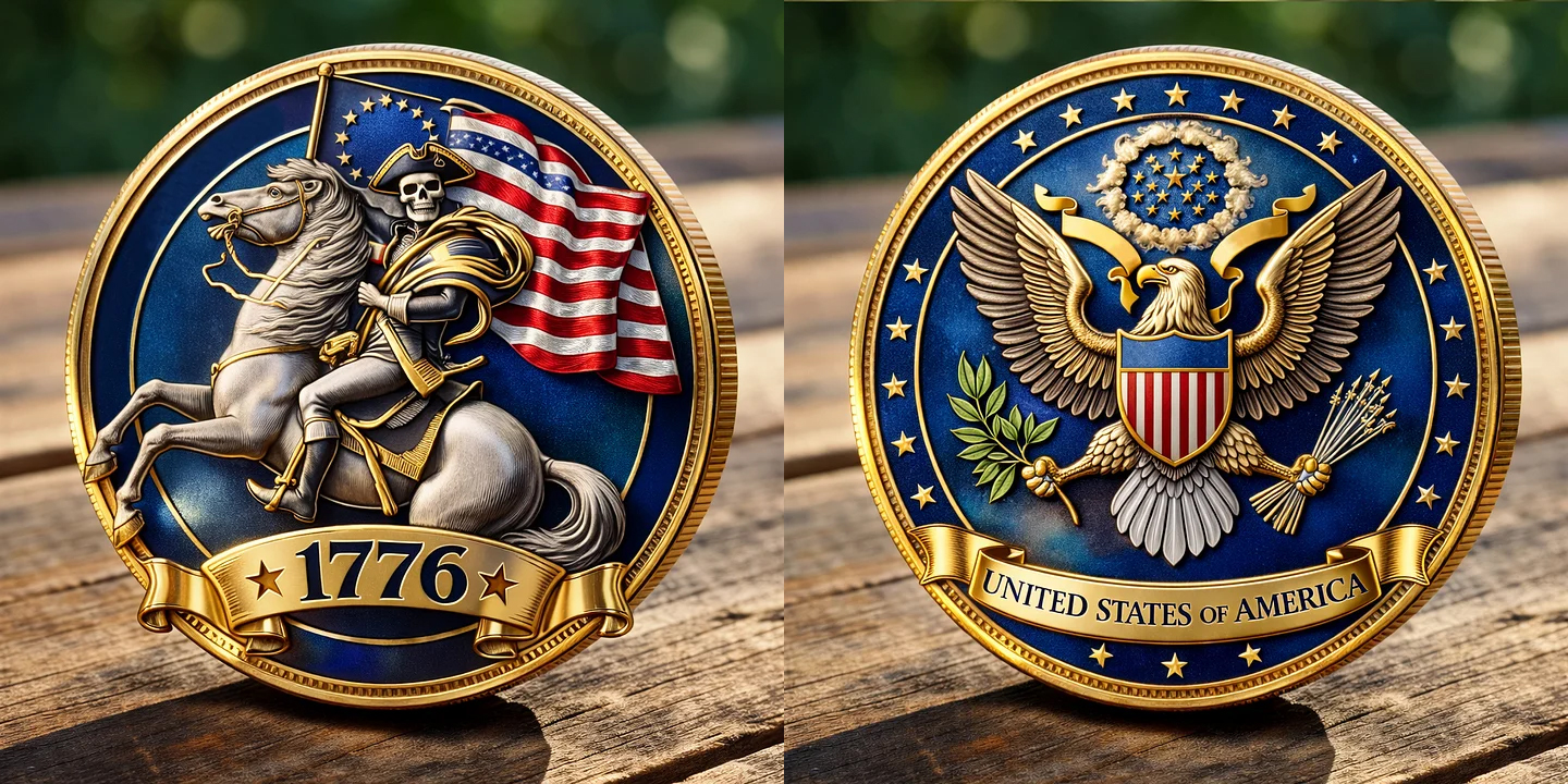 🏆Flash Sale 60% OFF - Liberty Rider 1776 Patriotic Coin