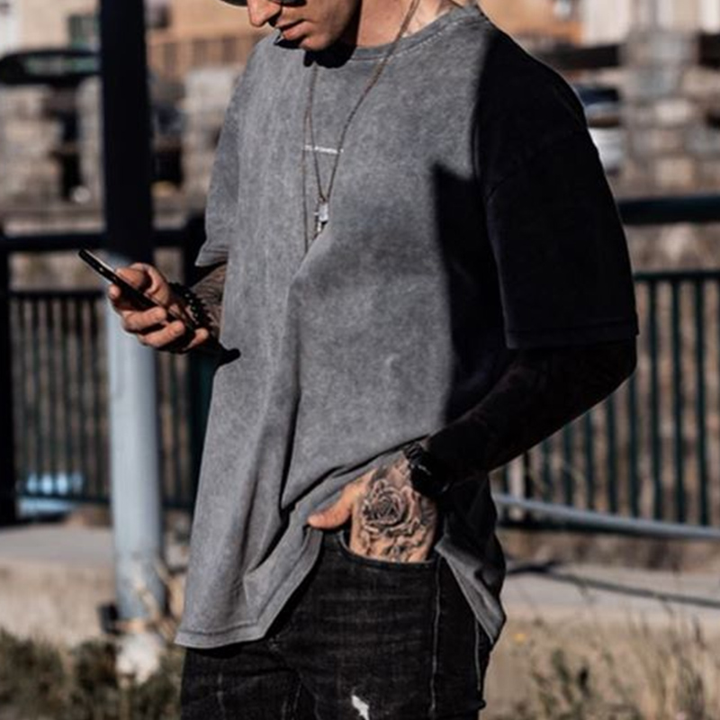 Mens Fashion Simple Printed Casual T-shirt