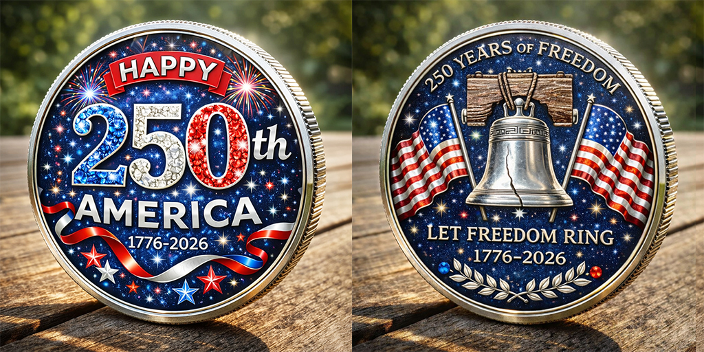 🏆New Year 60% OFF-  United States 250th Anniversary Double-Sided Commemorative Coin