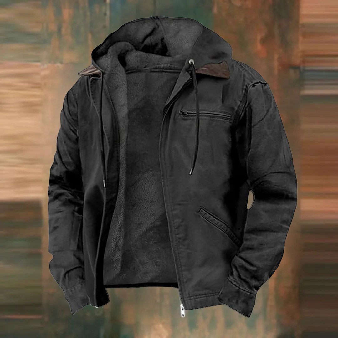 Hooded - Zipped Up - Fleece Lined Jacket