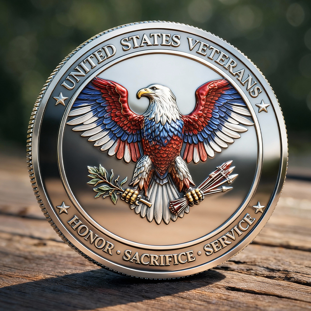 United States Veterans Honor Commemorative Challenge Coin