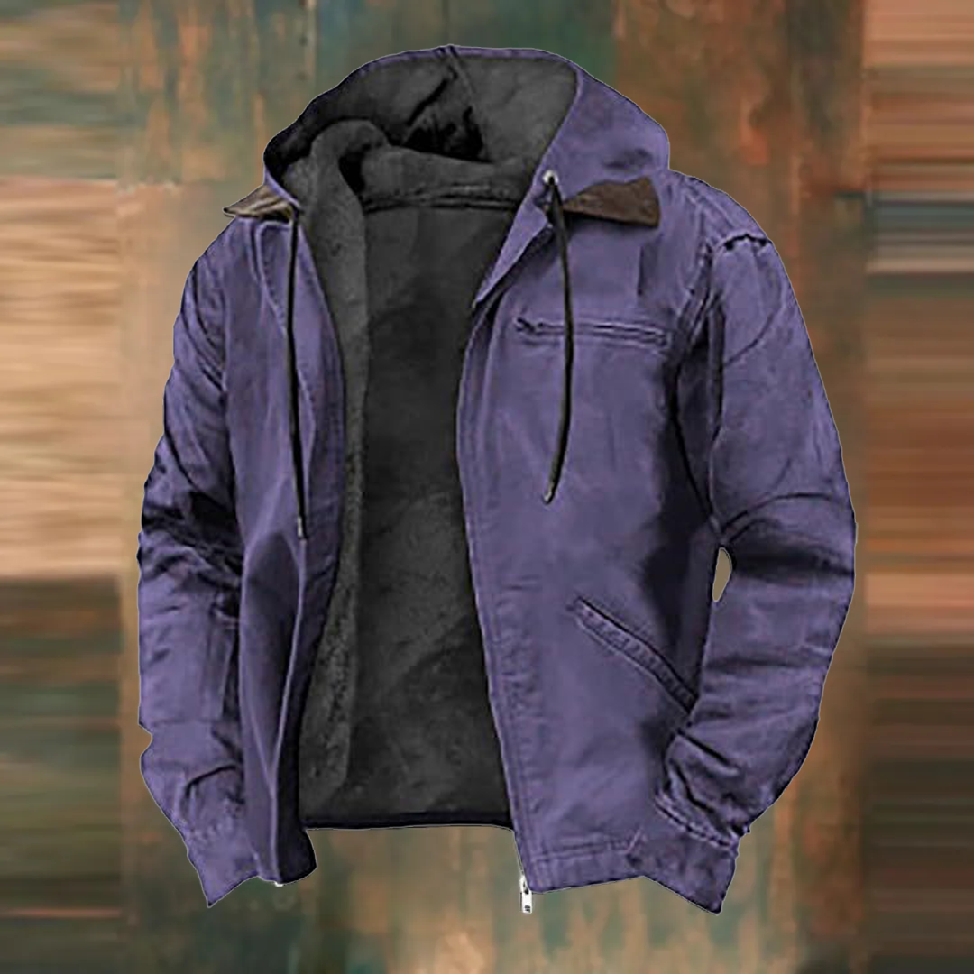 Hooded - Zipped Up - Fleece Lined Jacket