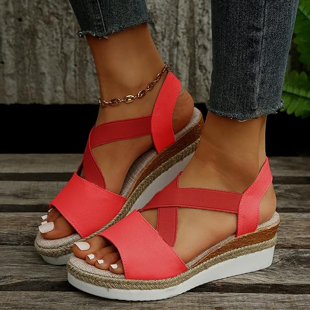 🔥Last Day 70% OFF -Women's Chunky Platform Classic Flat Bottom Slope Heel Sandals