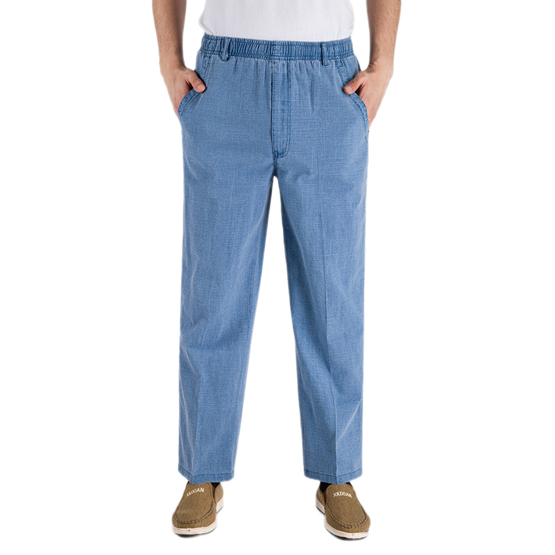 Men's Linen High Waist Slim Fit Pants