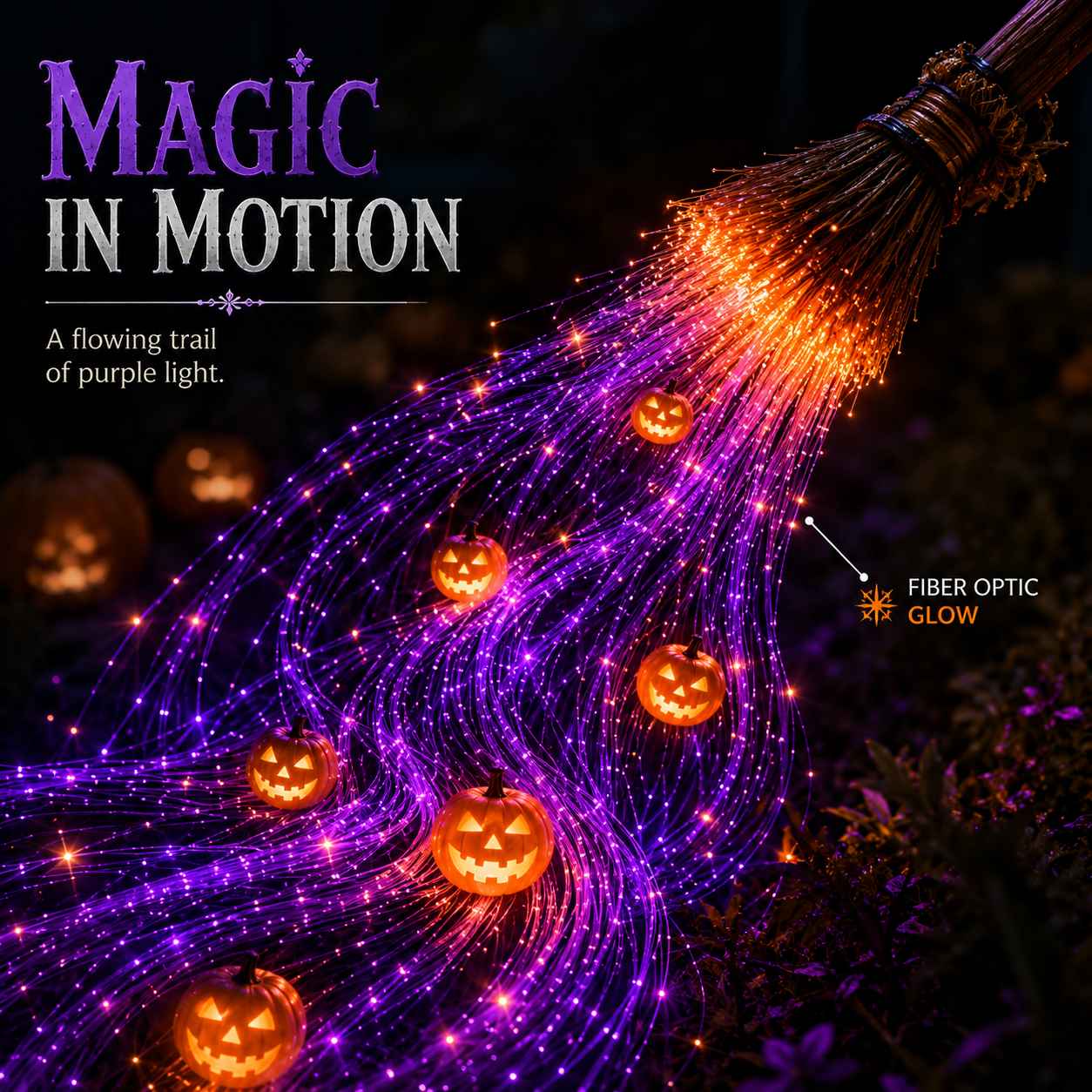 🎃 HALLOWEEN MAGIC SALE  50% OFF - Witch’s Magic ✨ Solar Fiber Optic Yard Light