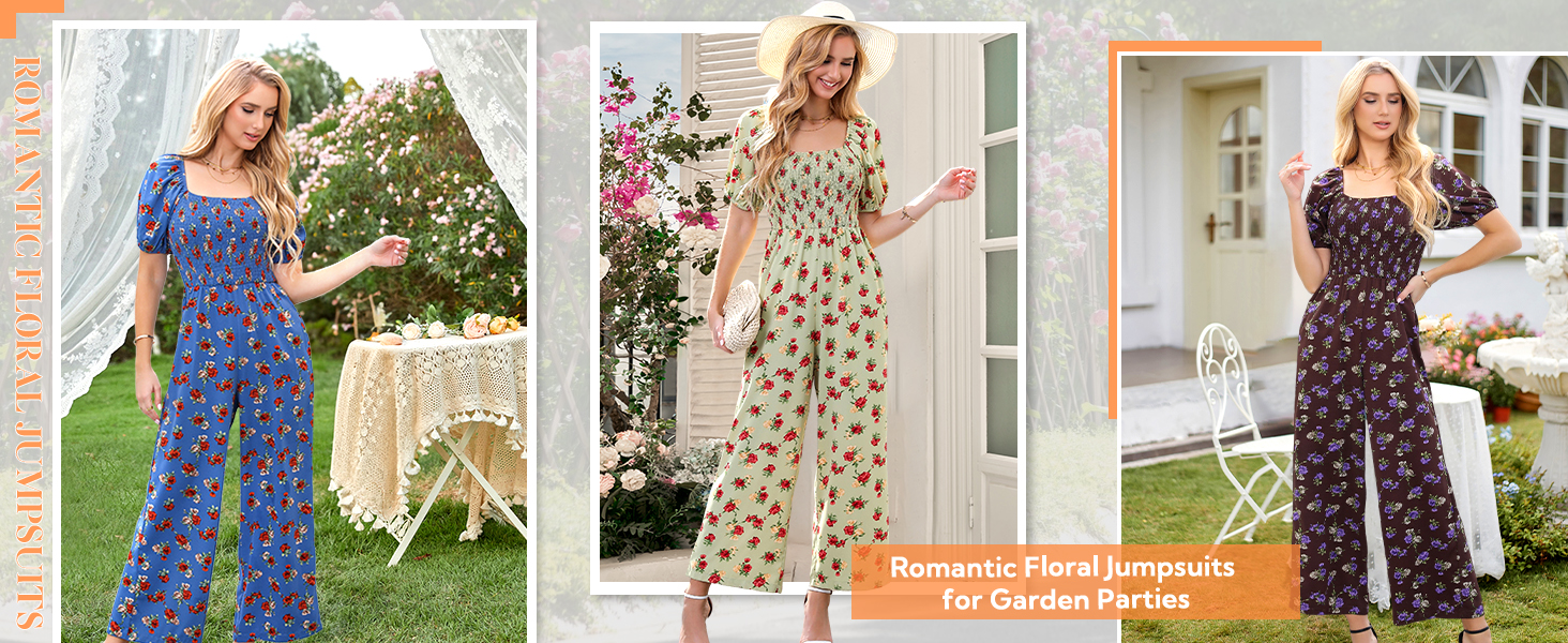 Romantic Floral Jumpsuits &ndash; Perfect for Garden Parties, Vacations, and Brunch