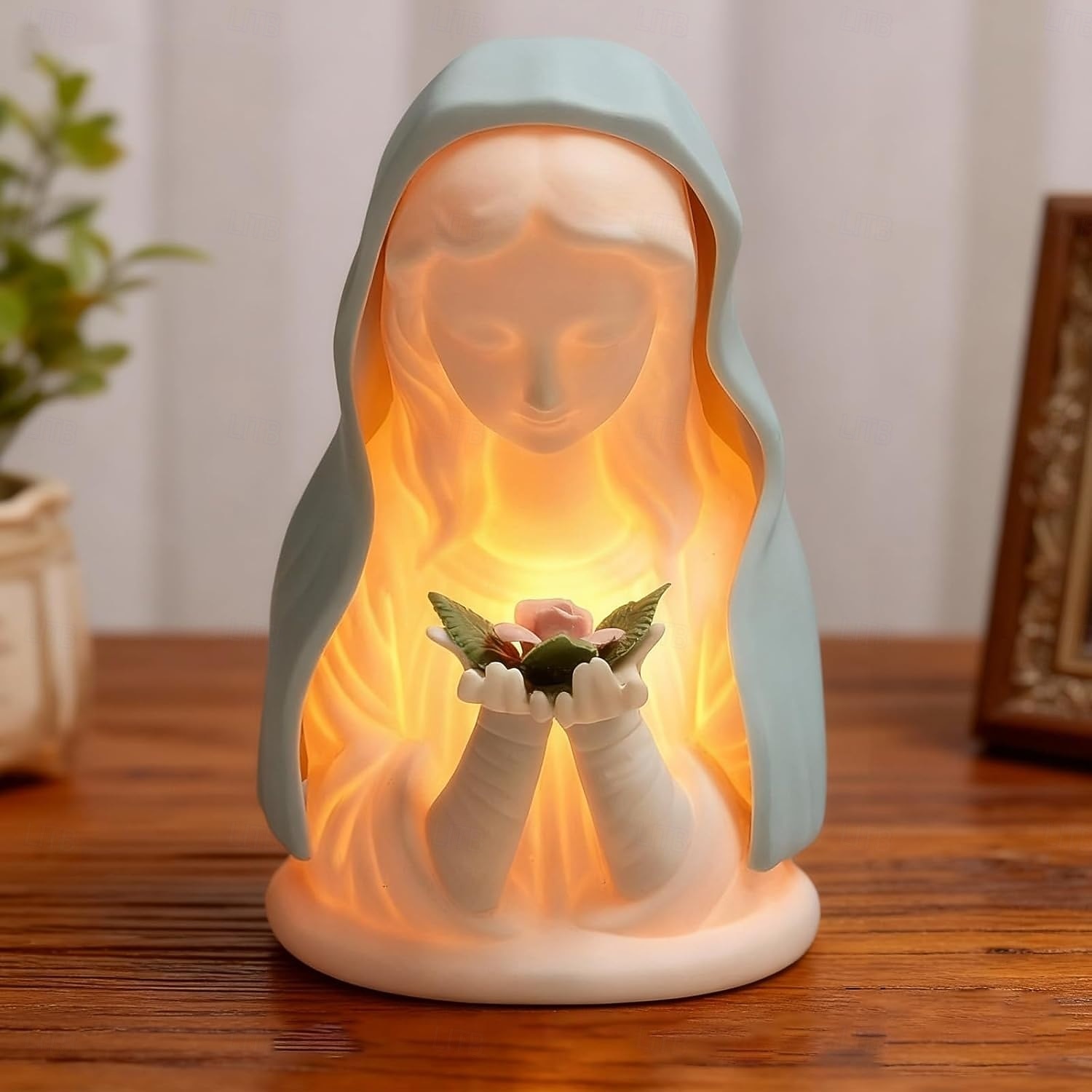 Virgin Mary Statue Night Light, New Virgin Mary Prayer Night Light, Led Devotional Table Lamp, Soft Eye Protection Night Lights, Home Decor for Bedroom Living Room 2026 - $17.99 &ndash;P2