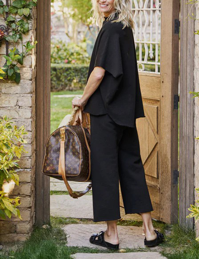 ⏰Hot Sale- Women's 3/4 Batwing Sleeve Capelet Wide Leg Pants Set(Buy 2 Free Shipping)