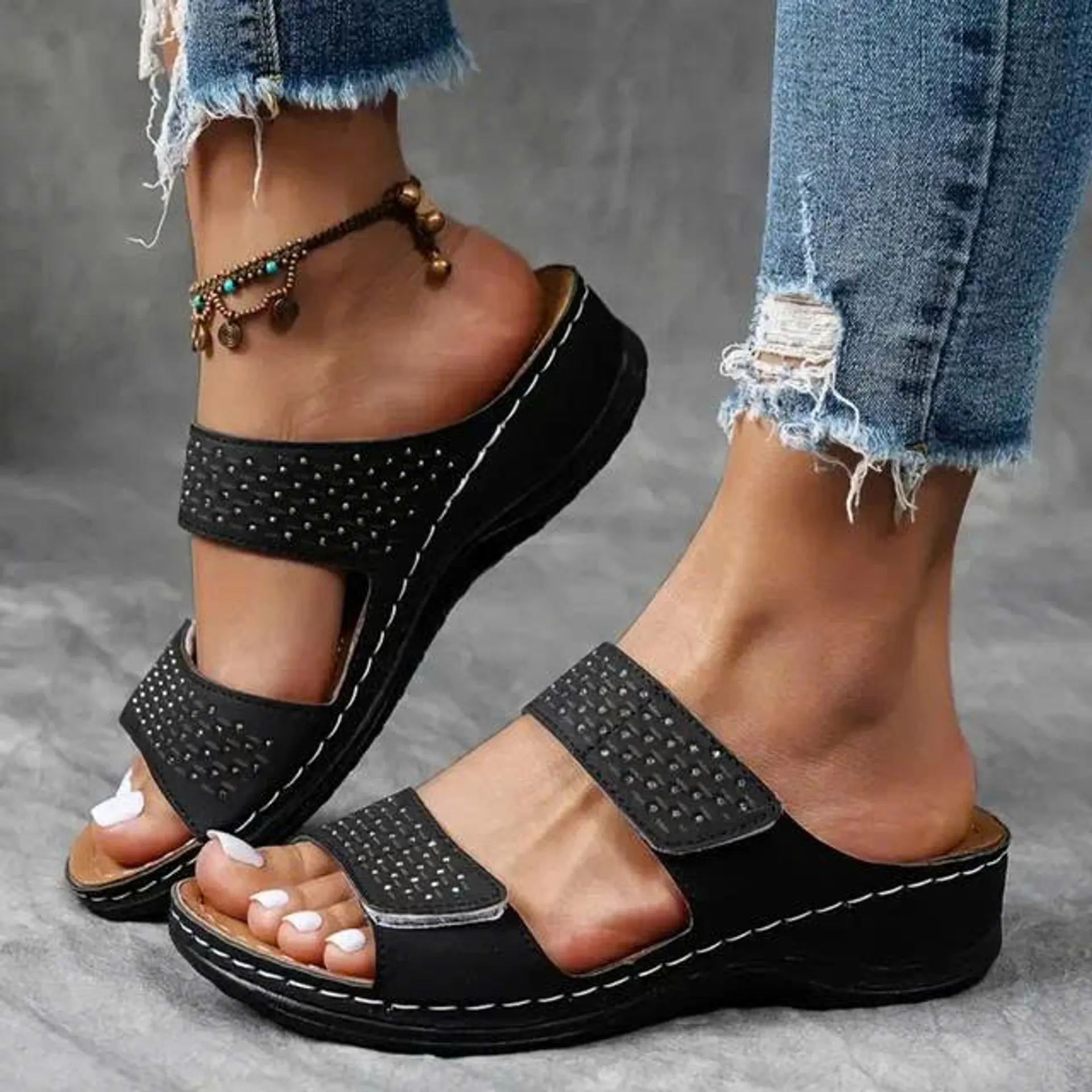 🔥Last Chance Deal – 70% OFF🔥 | Lightweight wedge sandals with soft cushioning and arch support for women!