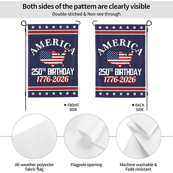 🔥2025 HOT SALE 🔥- U.S. 250th Birthday Garden Flag