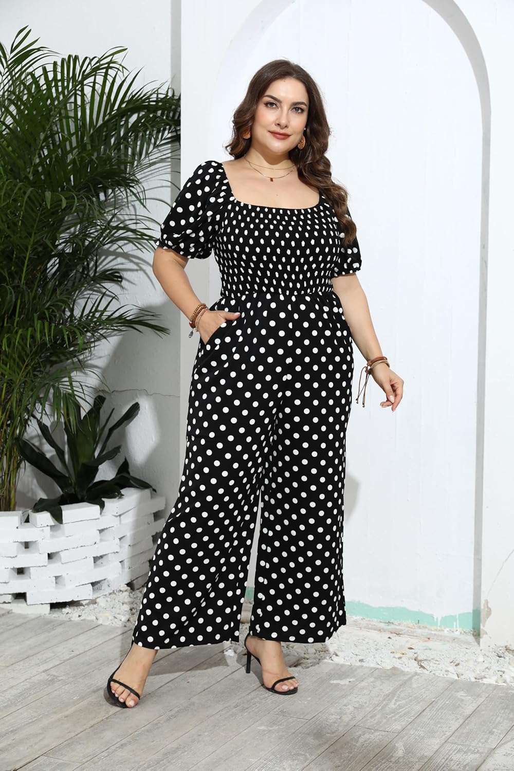 Love Welove Fashion Summer Jumpsuits for Women 2025 Floral Dressy Casual Loose Wide Leg Short Sleeve One Piece Romper Outfits