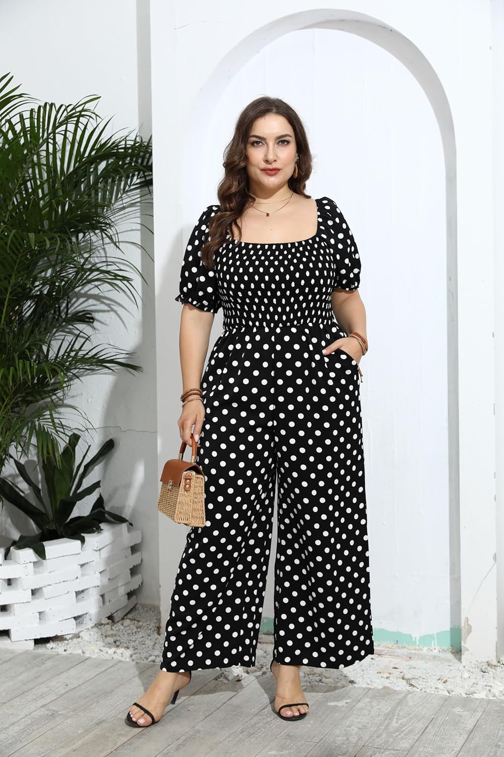 Love Welove Fashion Summer Jumpsuits for Women 2025 Floral Dressy Casual Loose Wide Leg Short Sleeve One Piece Romper Outfits