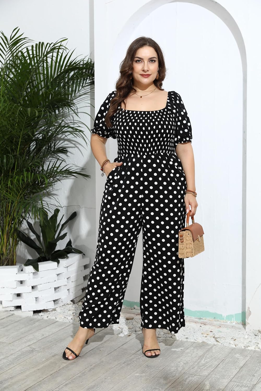 Love Welove Fashion Summer Jumpsuits for Women 2025 Floral Dressy Casual Loose Wide Leg Short Sleeve One Piece Romper Outfits