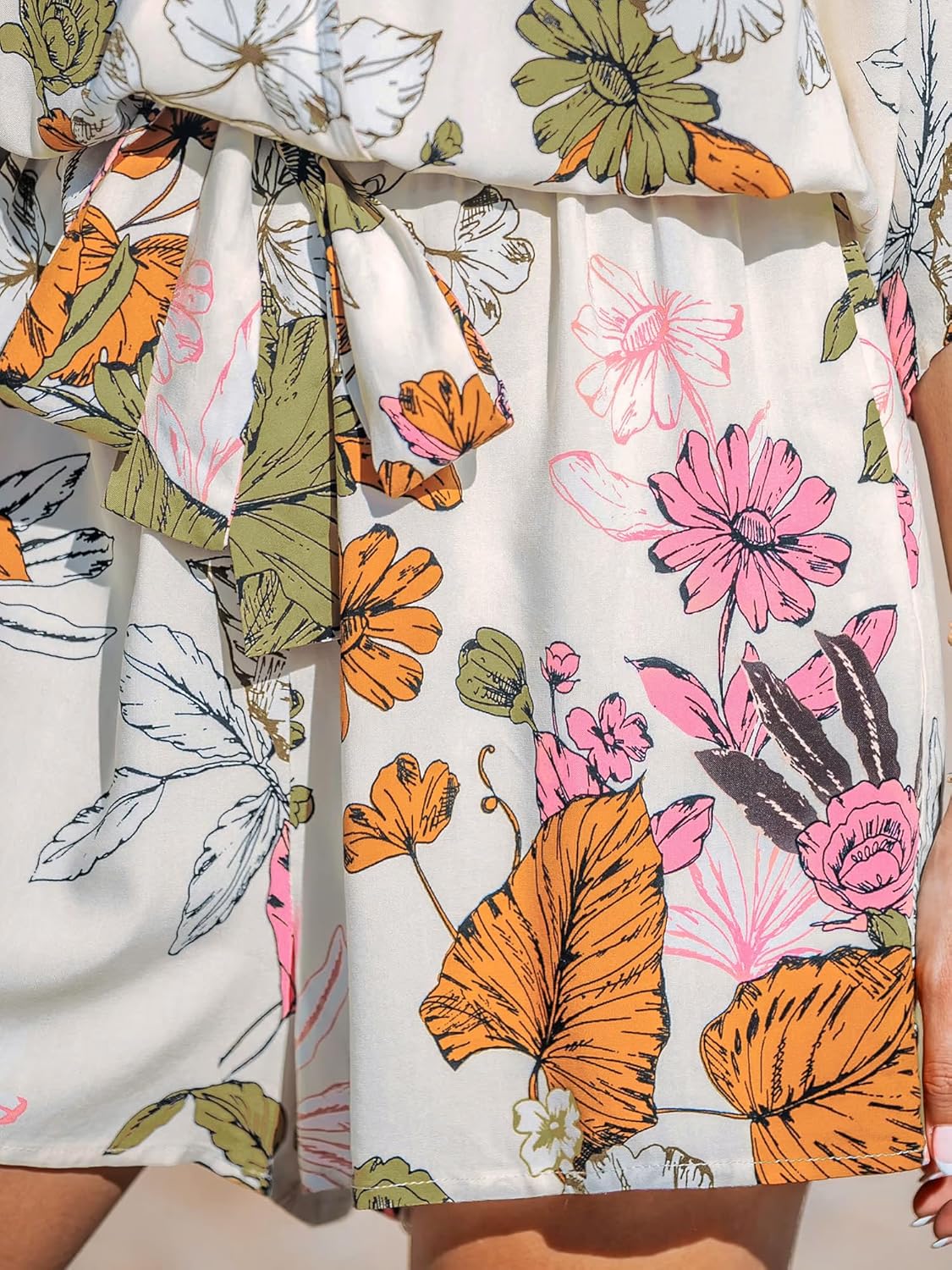 CUPSHE Women's Lace Up Leopard Print Romper Short Sleeves Jumpsuits Wide leg Outfit