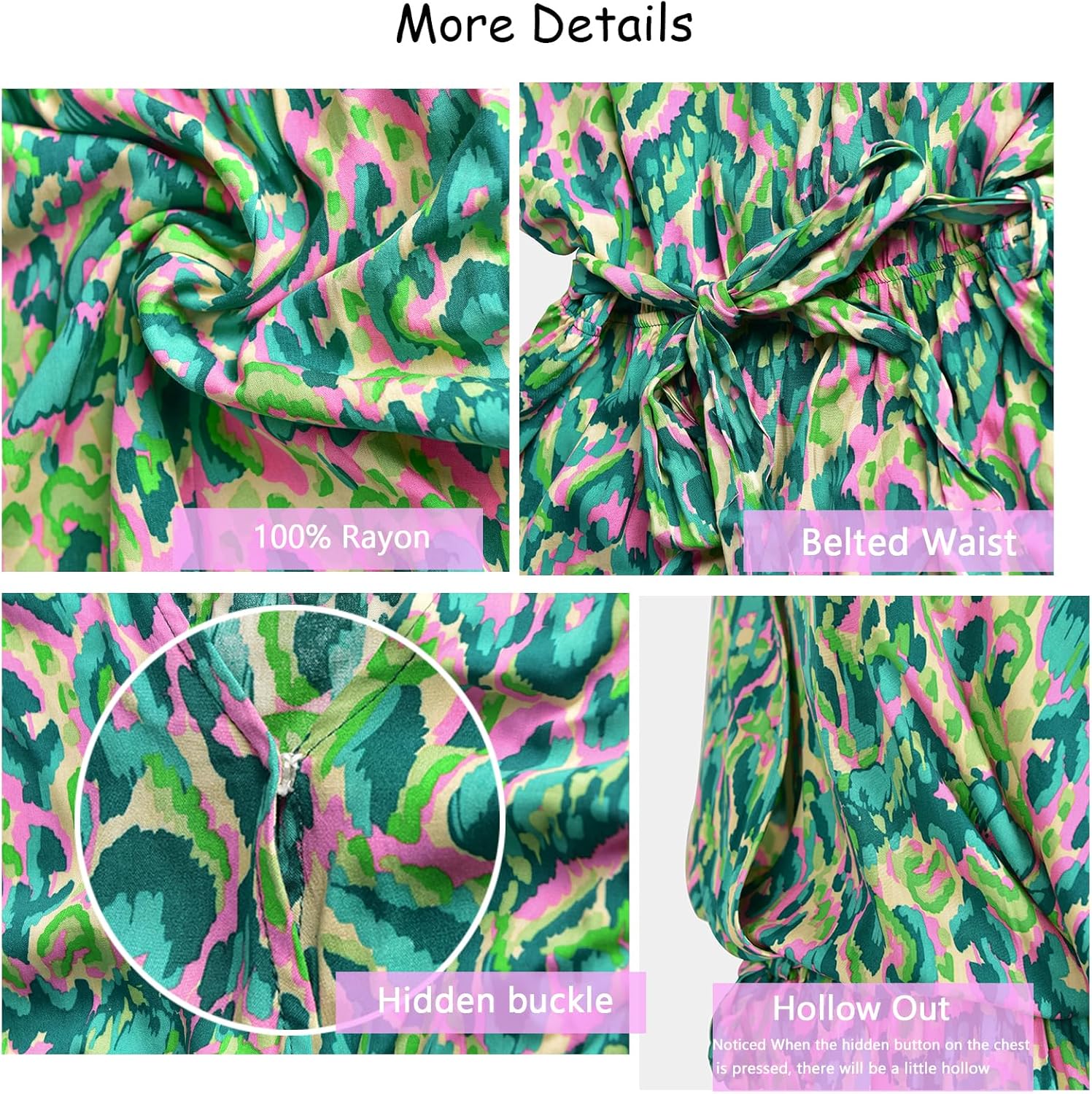 CUPSHE Women's Lace Up Leopard Print Romper Short Sleeves Jumpsuits Wide leg Outfit