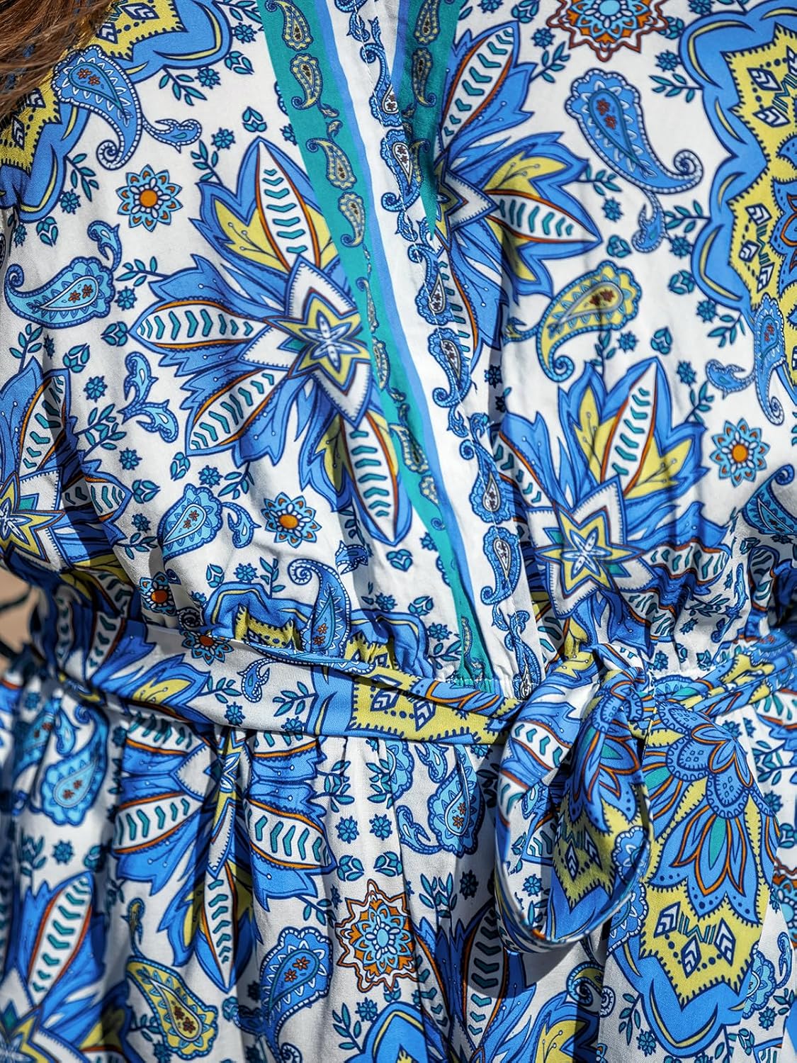 CUPSHE Women's Lace Up Leopard Print Romper Short Sleeves Jumpsuits Wide leg Outfit