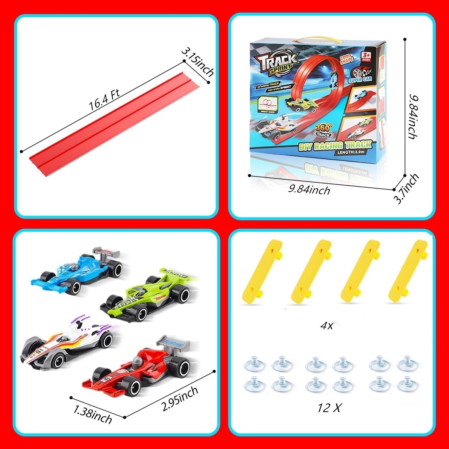 🎄🎁 2025 Christmas Surprise Gift: DIY Flexible Racing Track Toy 🚗✨