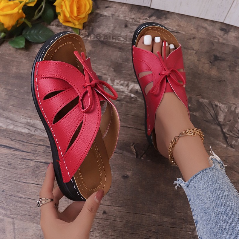 🔥Last Day 70% OFF -Women's Comfort Bowtie Slide Sandals