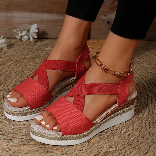 🔥Last Day 70% OFF -Women's Chunky Platform Classic Flat Bottom Slope Heel Sandals