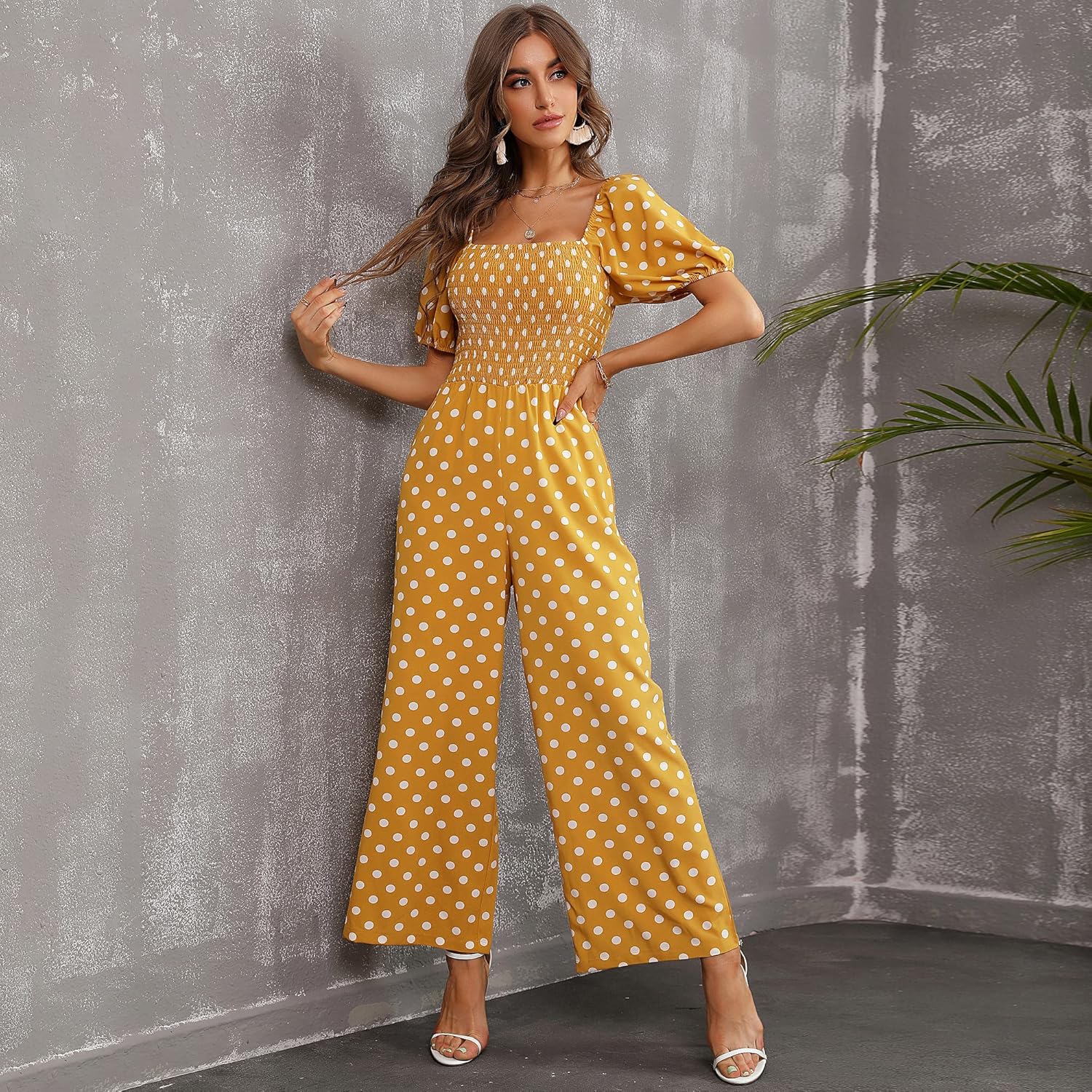 Love Welove Fashion Summer Jumpsuits for Women 2025 Floral Dressy Casual Loose Wide Leg Short Sleeve One Piece Romper Outfits