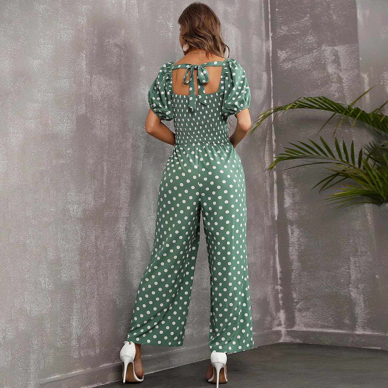 Love Welove Fashion Summer Jumpsuits for Women 2025 Floral Dressy Casual Loose Wide Leg Short Sleeve One Piece Romper Outfits
