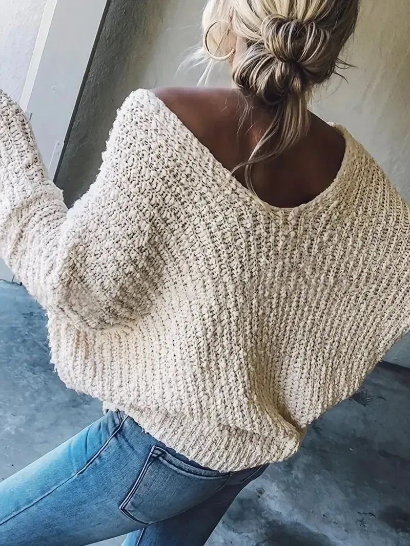 ✨Women's Off-the-Shoulder Sweater Loose Lightweight Pullover Top