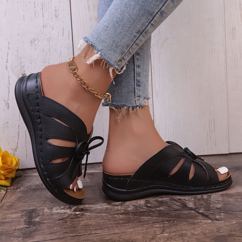 🔥Last Day 70% OFF -Women's Comfort Bowtie Slide Sandals