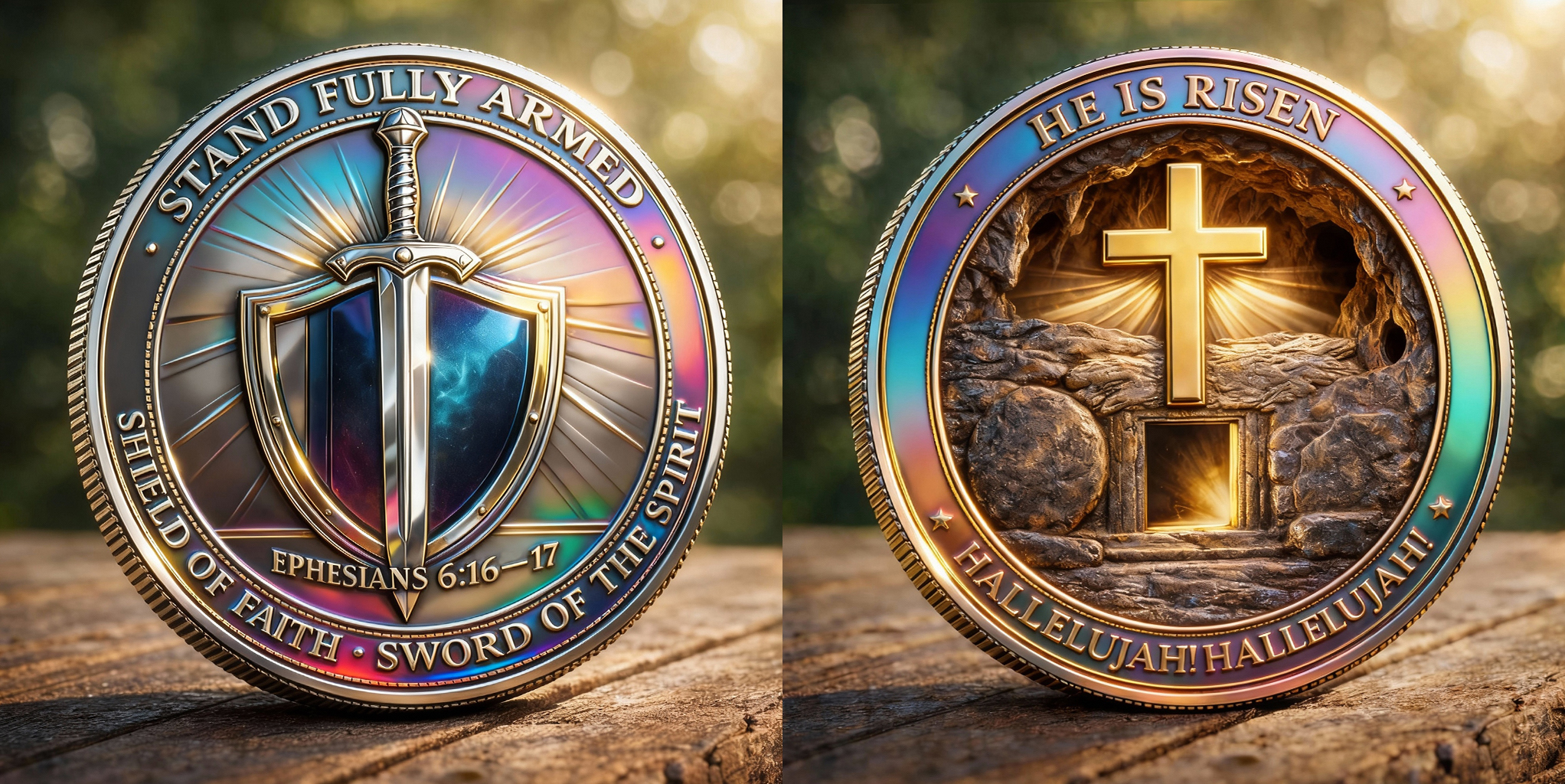 Stand Fully Armed Christian Commemorative Coin