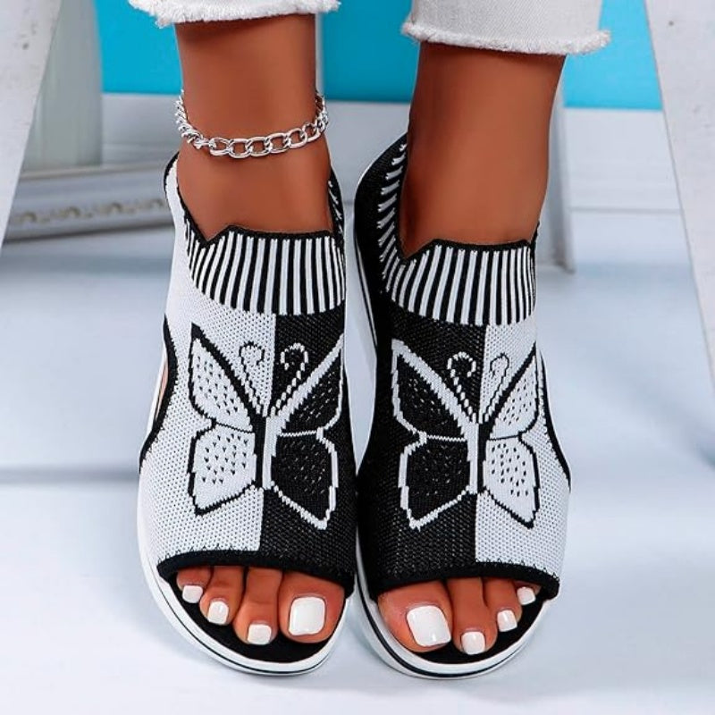 👡 Women's open-toe flat sandals – comfortable wedge heel, airy style, ideal for the beach, vacation, and everyday wear.