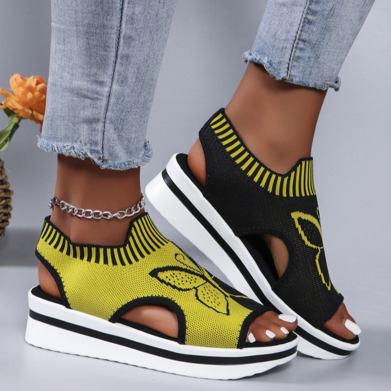 👡 Women's open-toe flat sandals – comfortable wedge heel, airy style, ideal for the beach, vacation, and everyday wear.