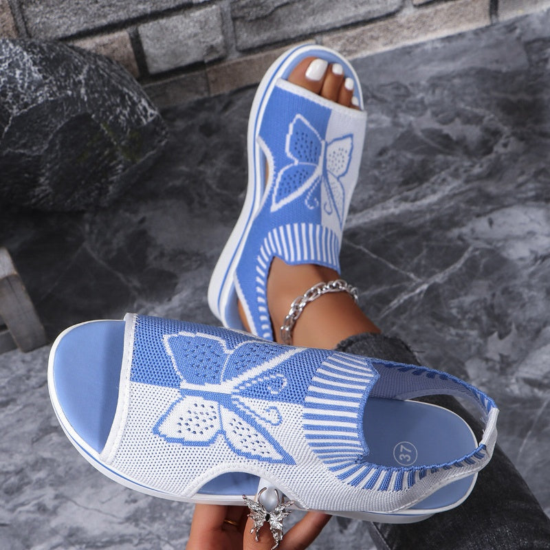 👡 Women's open-toe flat sandals – comfortable wedge heel, airy style, ideal for the beach, vacation, and everyday wear.