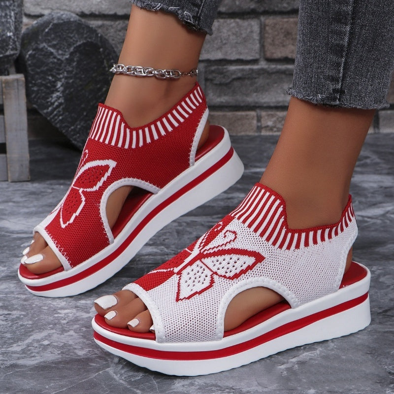 👡 Women's open-toe flat sandals – comfortable wedge heel, airy style, ideal for the beach, vacation, and everyday wear.