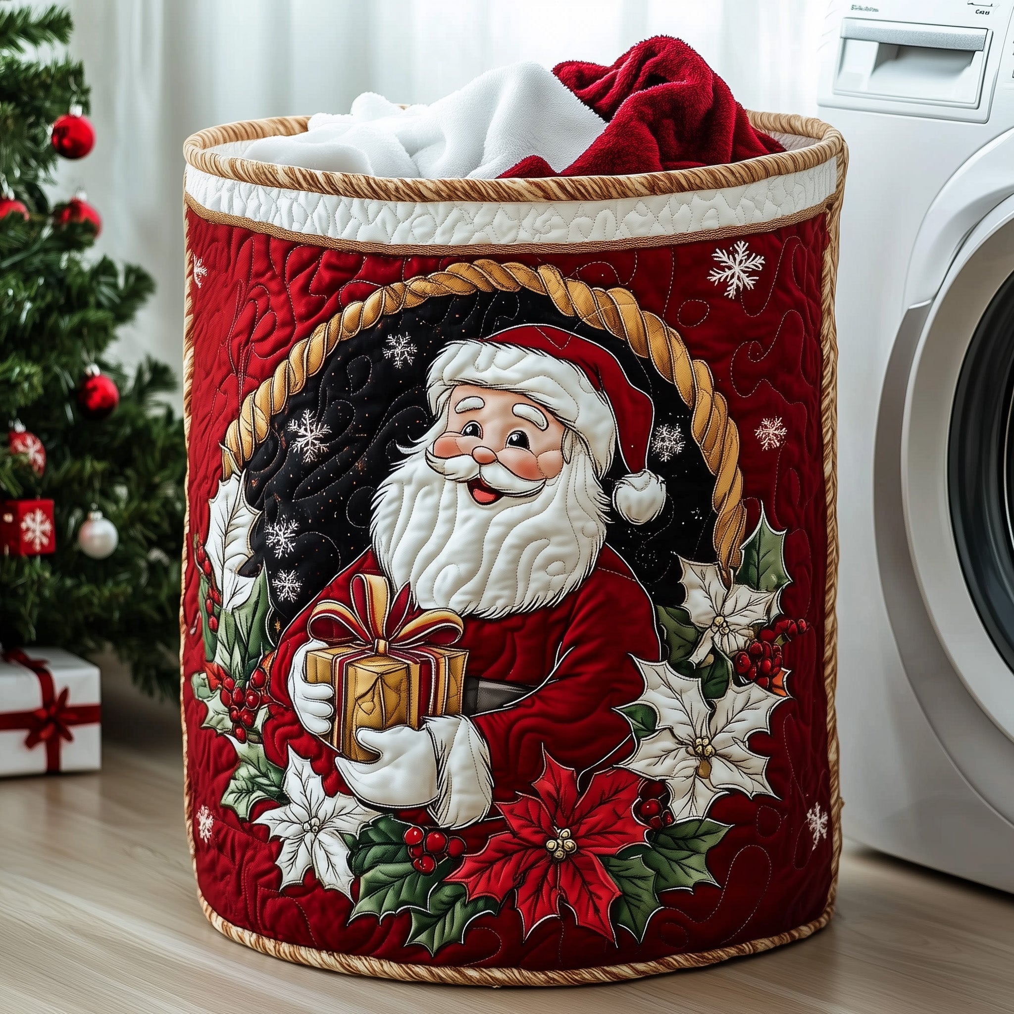 Santa Dream Quilted Laundry Basket GFTOHD10142
