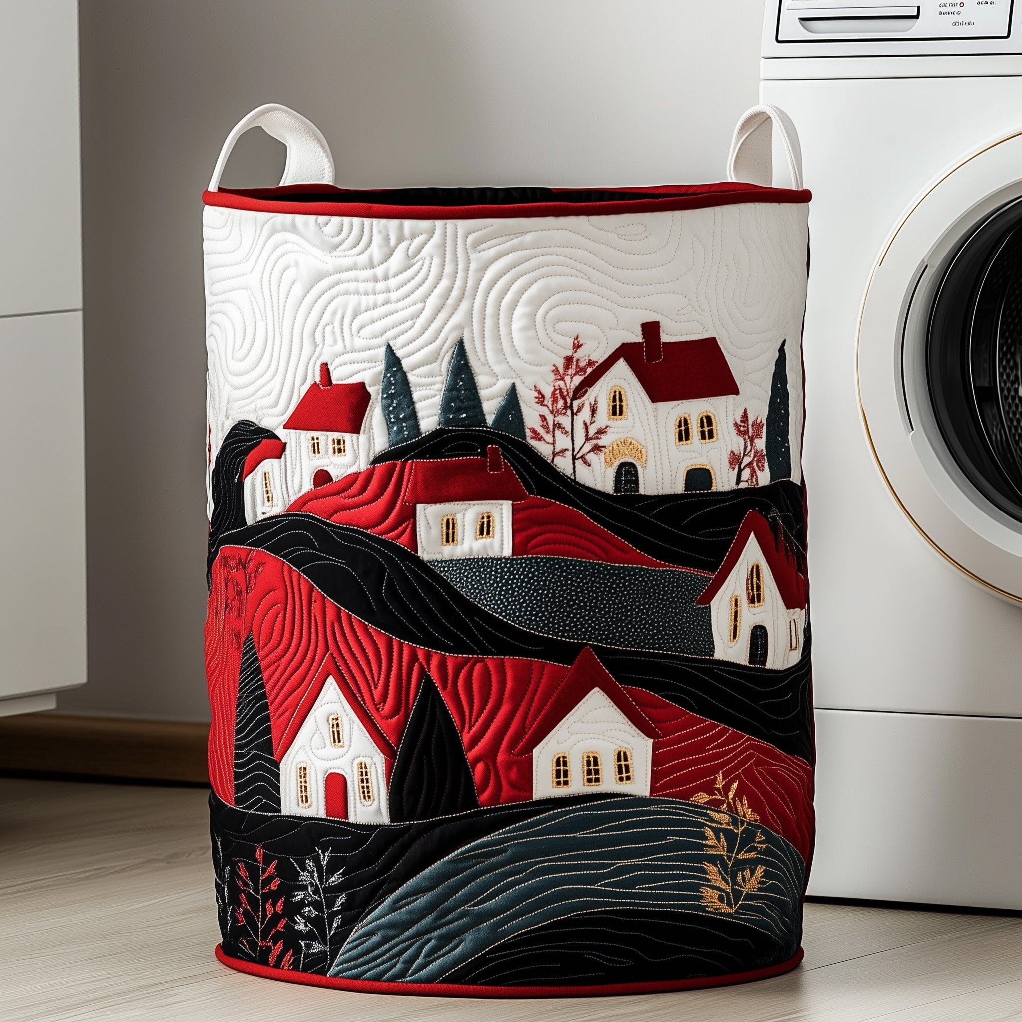 Cozy Village Quilted Laundry Basket GFTONT3165