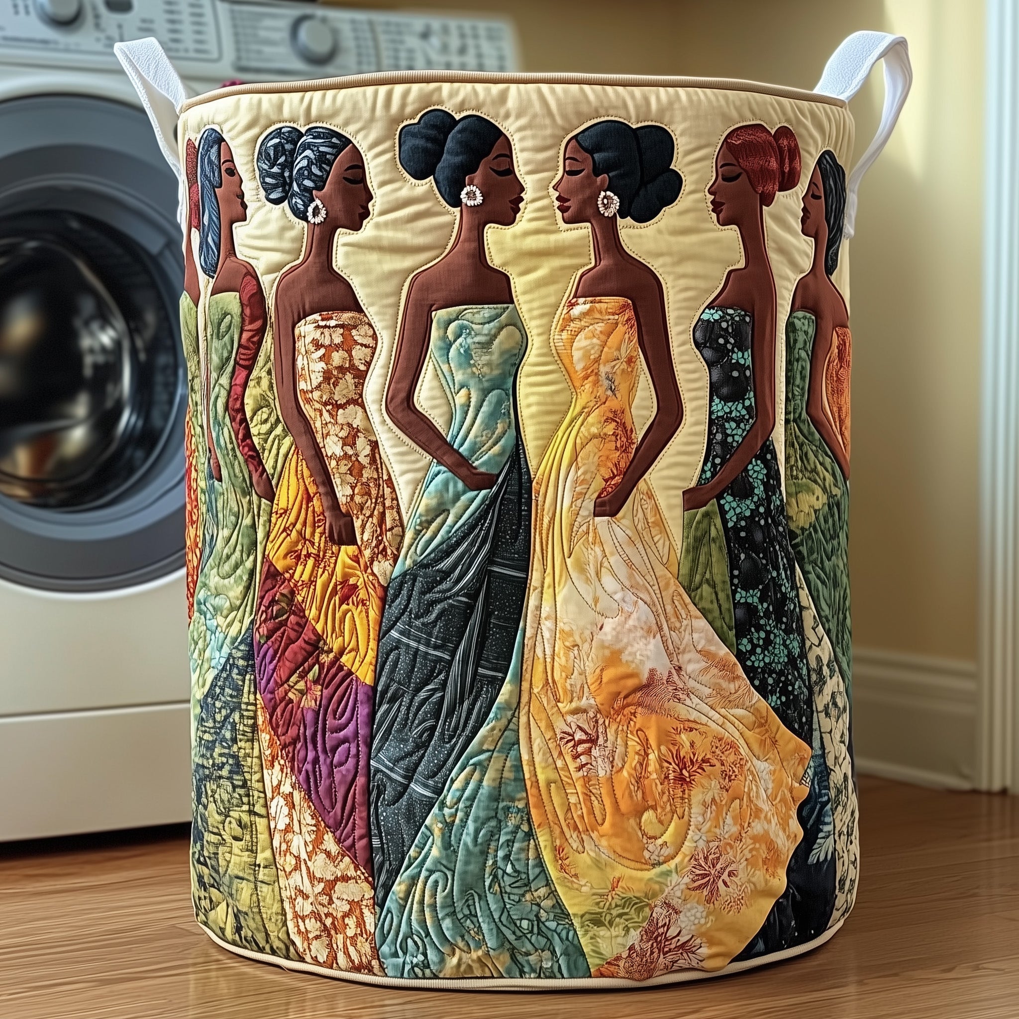 Golden Queens Quilted Laundry Basket GFTOTP12045